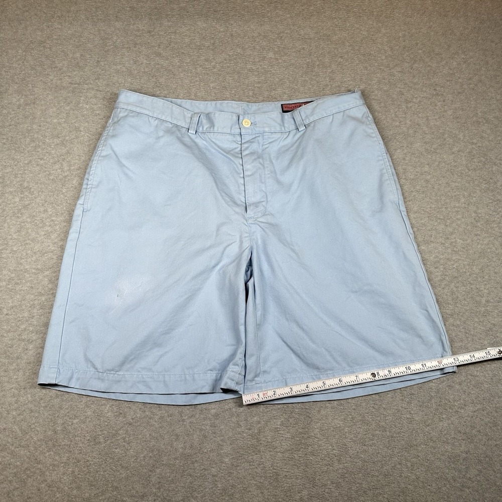 Vineyard Vines Club Shorts Mens 36 Light Blue Flat Front Chinos 9 in Inseam
